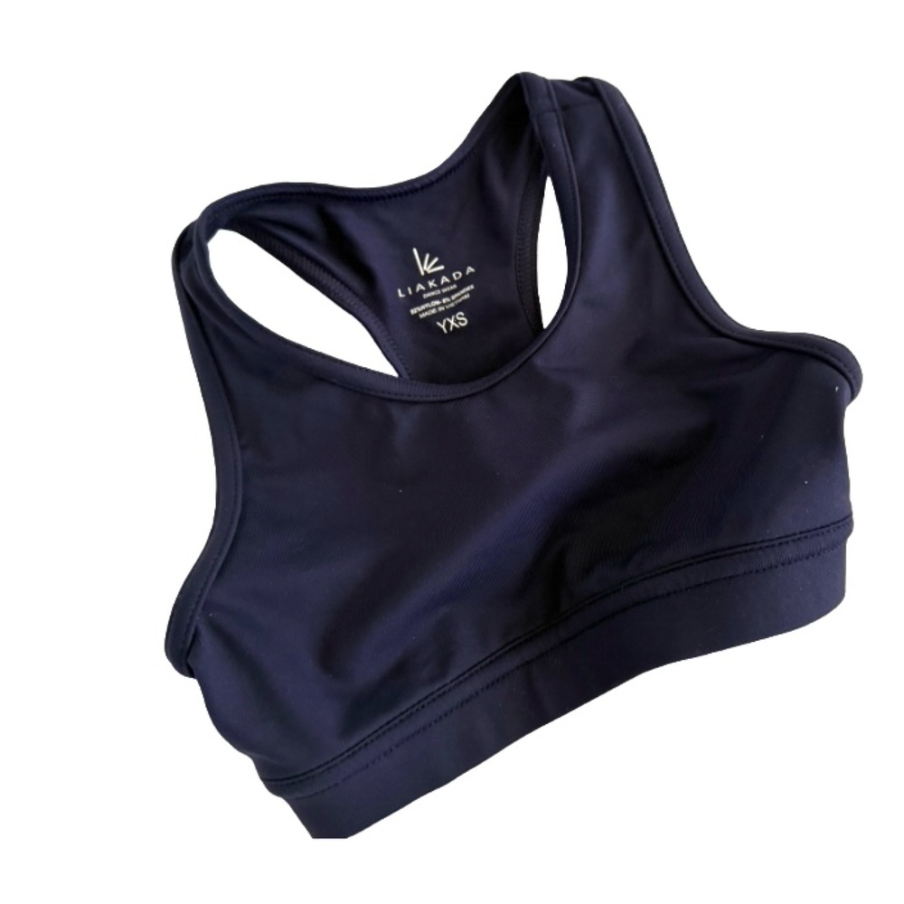 Liakada dance wear blue  crop racerback bra top Y XS
